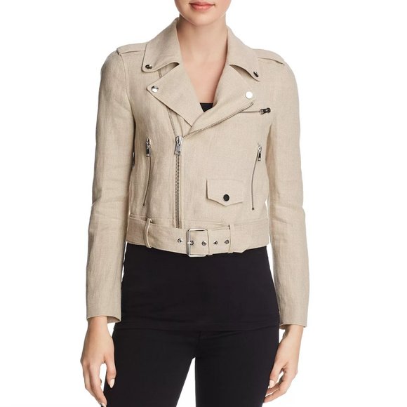 Theory Jackets & Blazers - Theory Linen Moto Jacket Size S